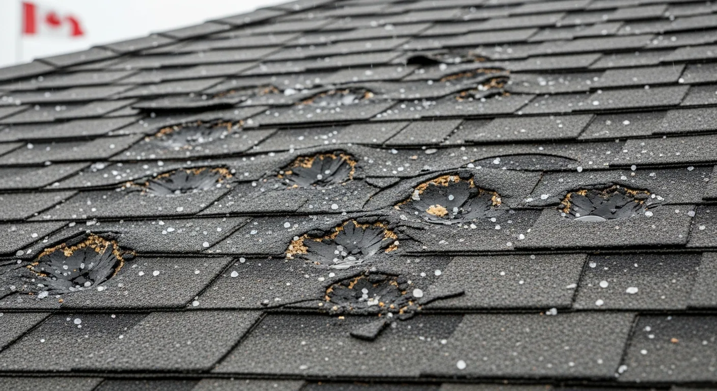 Hail Damage Roof Repair in Edmonton